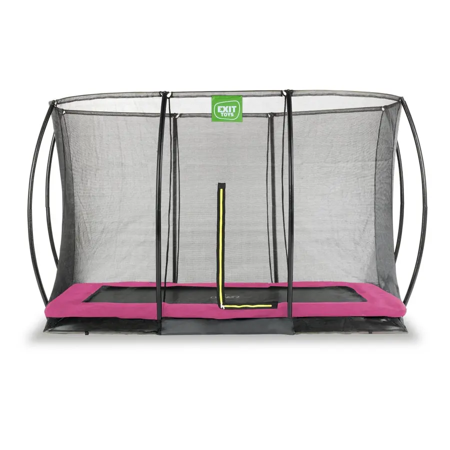 EXIT Silhouette bakketrampoline 244 x 366 cm | Rosa | Sikkerhetsnett 
