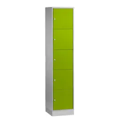 Oppbevaringsskap 5 rom | Grønn 5-delt boksskap | Med sylinderlås