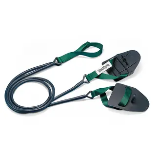 StrechCordz med Paddles | Gr&#248;nn Medium motstand | 3,6 - 10,8kg