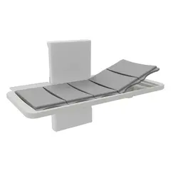 Dusjstellebord med ryggstøtte 146 cm El.| Justerbar|Vegghengt | Ryggstøtte