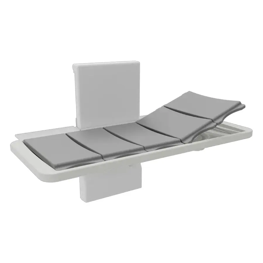 Dusjstellebord med ryggstøtte 146 cm El.| Justerbar|Vegghengt | Ryggstøtte 