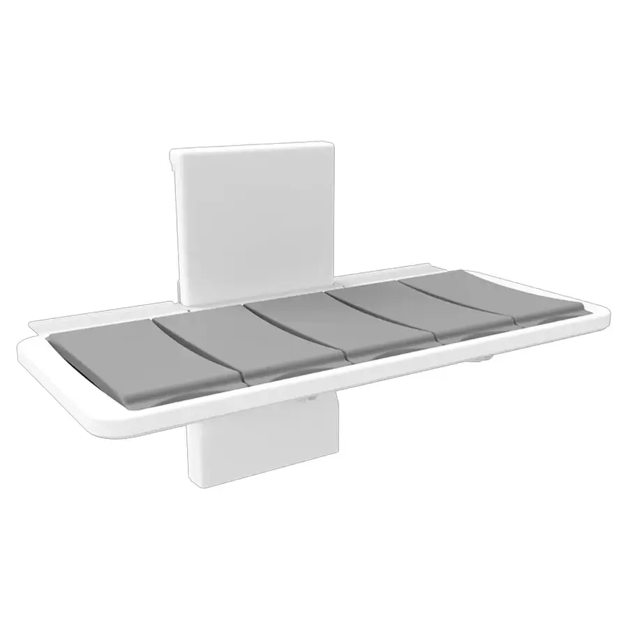 Dusjstellebord med ryggstøtte 146 cm El.| Justerbar|Vegghengt | Ryggstøtte 