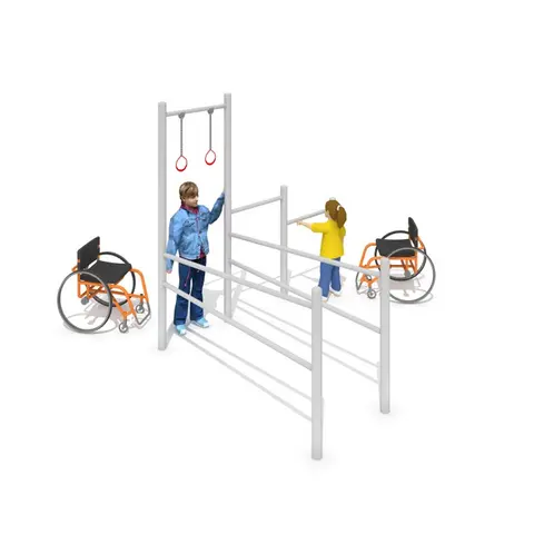 Rehabiliteringsstativ 2 Tilpasset rullestol | Treningspark