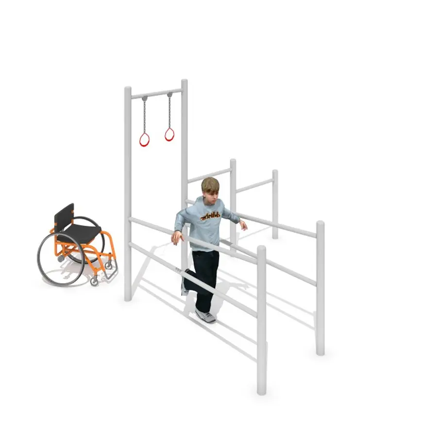Rehabiliteringsstativ 2 Tilpasset rullestol | Treningspark 