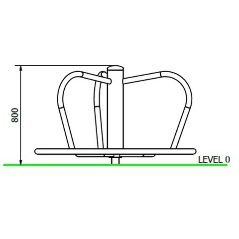 Karusell Norte 130 Plus til skoler, lekeplasser og parker