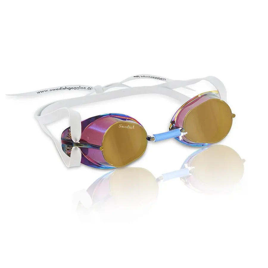 Monterbar Svømmebrille Metallic Malmsten | Gull speillinse 