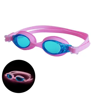 FlowGlow Sv&#248;mmebrille barn og junior FINIS 4-12 &#229;r | Rosa | Lyser i m&#248;rket