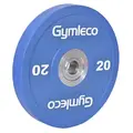 Vektskive Gymleco Bumper Plates 20 kg Hull: 50 mm | Blå