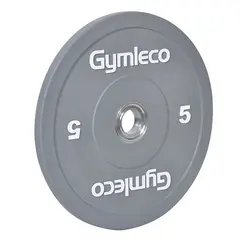 Vektskive Gymleco Bumper Plates 5 kg Hull: 50 mm | Grå