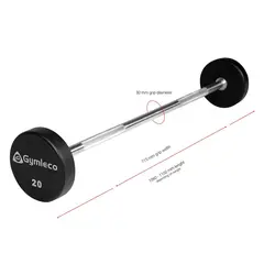 Gymleco vektstang med fast vekt 30 kg