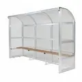 Innbytterbenk Alu/plexi/polykarbonat | Med sittebenk