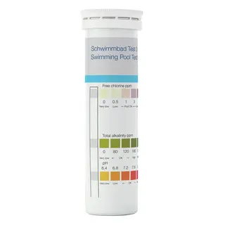 Teststrimler for svømmebasseng 3-i-1 50 stk | Klor, alkalinitet og pH