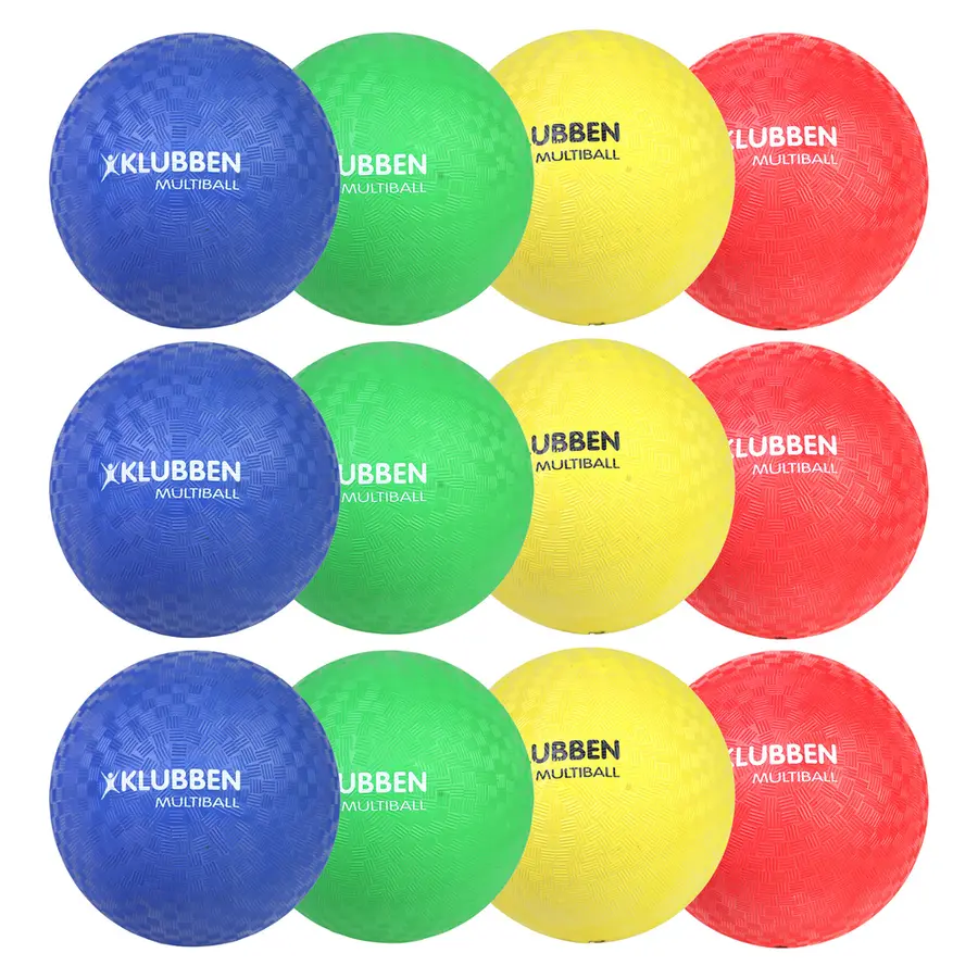 Klubben Multiball sett | 15 cm 4 ulike farger | 12 stk 