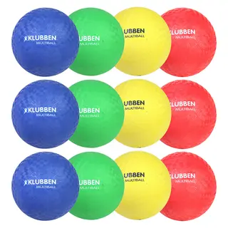 Klubben Multiball sett | 21 cm 4 ulike farger | 12 stk