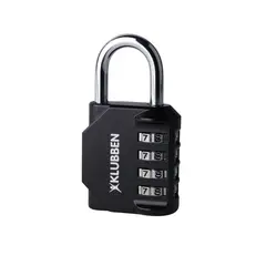 Hengelås Klubben med kode Svart kodelås - 4 sifret tallkombinasjon