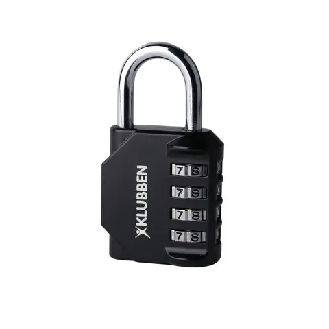 Hengelås Klubben med kode Svart kodelås - 4 sifret tallkombinasjon