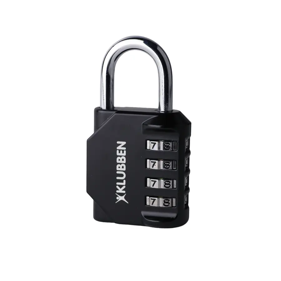 Hengelås Klubben med kode Svart kodelås - 4 sifret tallkombinasjon 