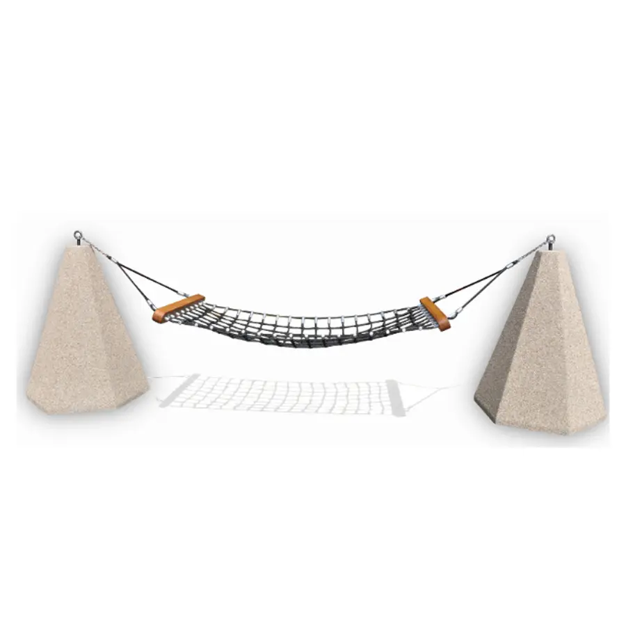 Parkbenk Hengekøye Hammock med betongfundament 