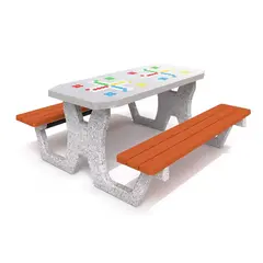Utemøbel - Spillebord med ludo 2 meter | Med benker