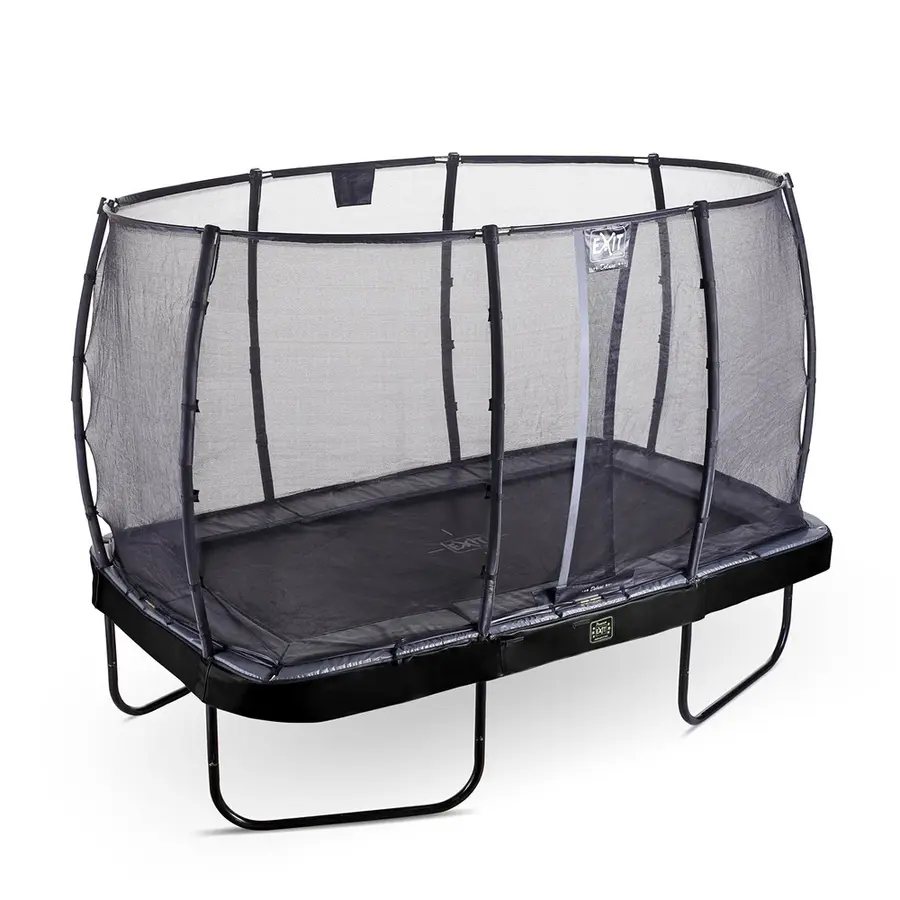 EXIT Elegant Premium trampoline Svart Med robotklipper-stopp | 214 x 366 cm 