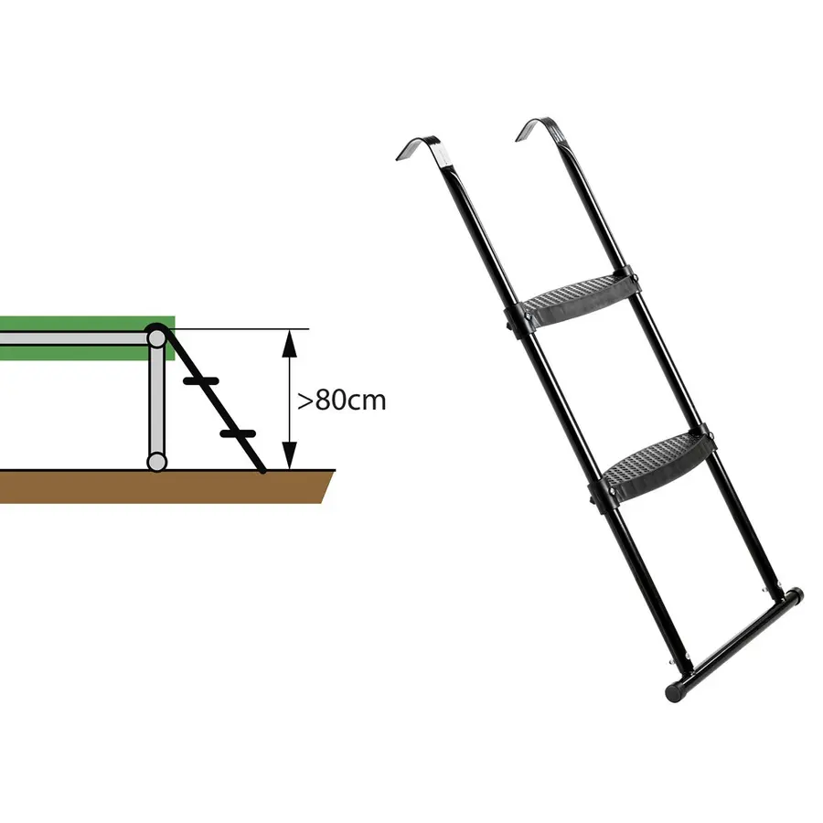 Stige til EXIT trampoline Rammehøyde 80 cm+ | Trampolinestige 