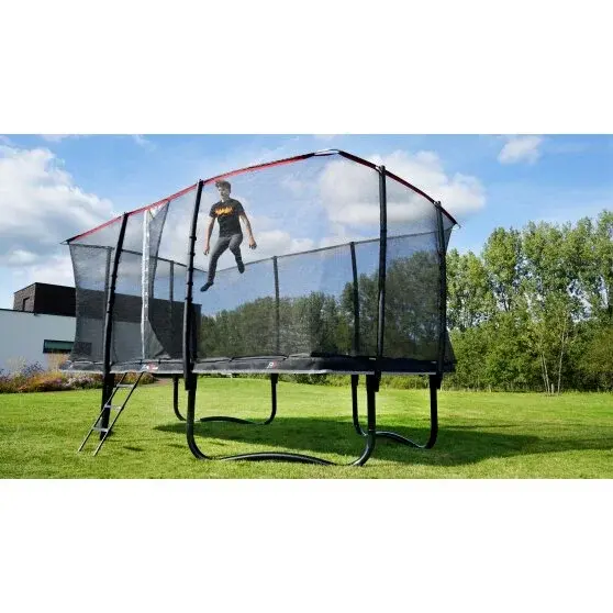 EXIT PeakPro rektangulær trampoline 305 x 518 cm | Med sikkerhetsnett 