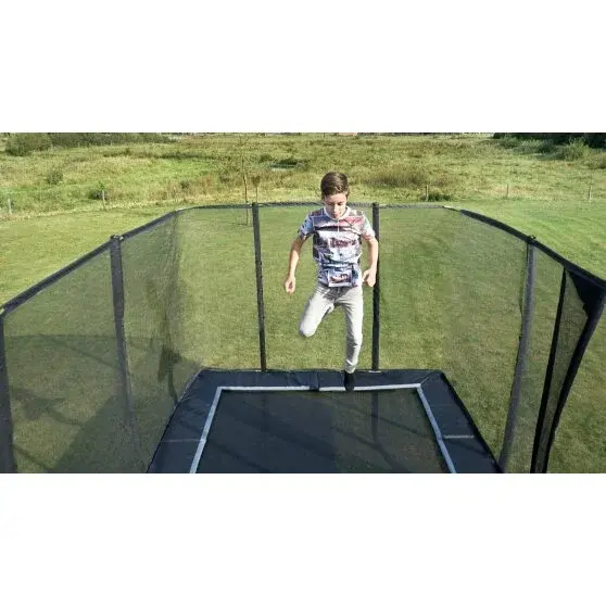 EXIT PeakPro rektangulær trampoline 305 x 518 cm | Med sikkerhetsnett 