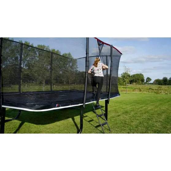 EXIT PeakPro rektangulær trampoline 305 x 518 cm | Med sikkerhetsnett 