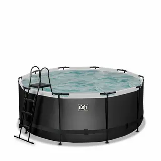 EXIT Basseng Black Leather 360 cm Badebasseng inkl. stige og pumpe