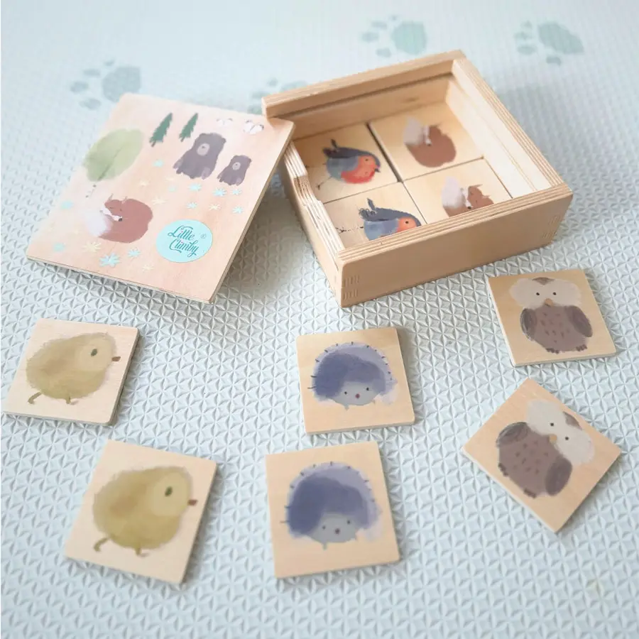 Memospill - Dyrene i Bittelilleskogen Lek og læring 