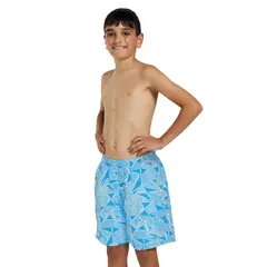Geometric Printed 15 Badeshorts jr 128 Zoggs | Bl&#229;/Hvit | Ecodura