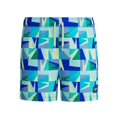 Print Volley 13 Badeshorts jr 116 Speedo | Blå/Grønn | Recycled Polyester