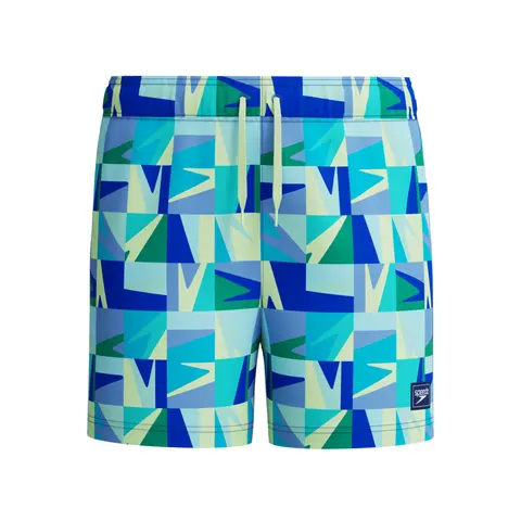 Print Volley 13 Badeshorts jr Speedo | Blå/Grønn | Recycled Polyester