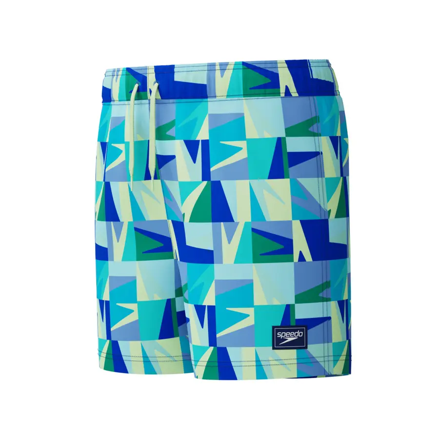 Print Volley 13 Badeshorts jr 116 Speedo | Blå/Grønn | Recycled Polyester 