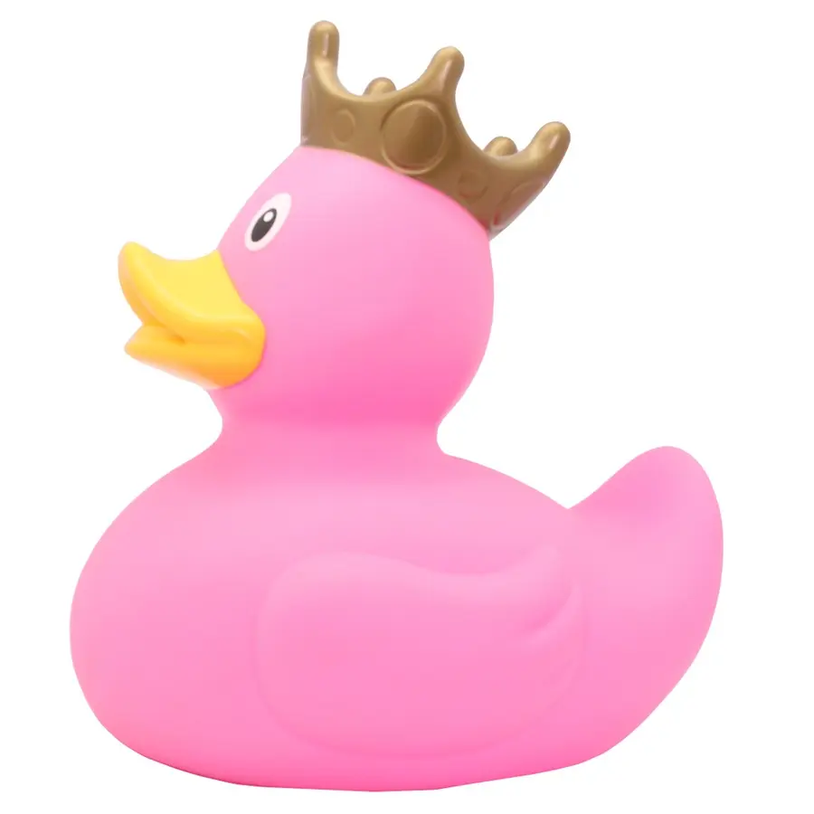 Badeand Stor | 23 cm | rosa Ekstra stor badeand med krone 