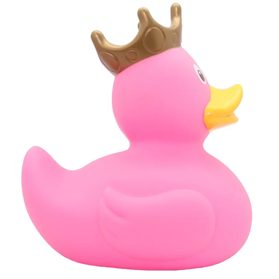 Badeand Stor | 23 cm | rosa Ekstra stor badeand med krone 