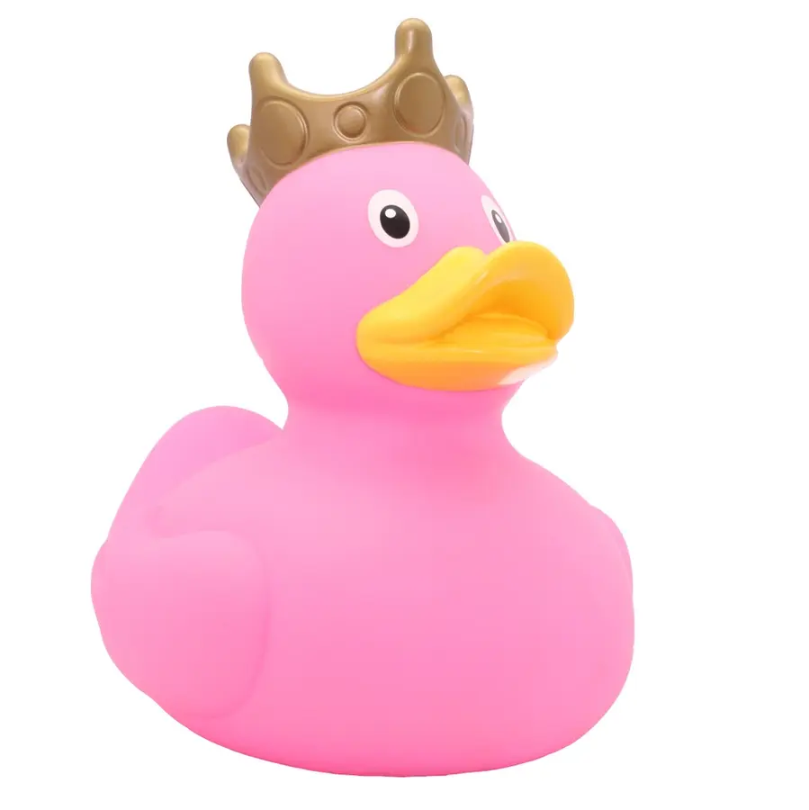 Badeand Stor | 23 cm | rosa Ekstra stor badeand med krone 