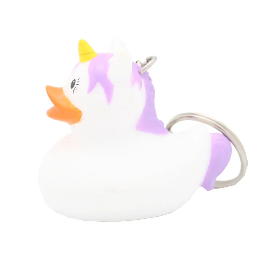 Badeand Nøkkelring Enhjørning Hvit 