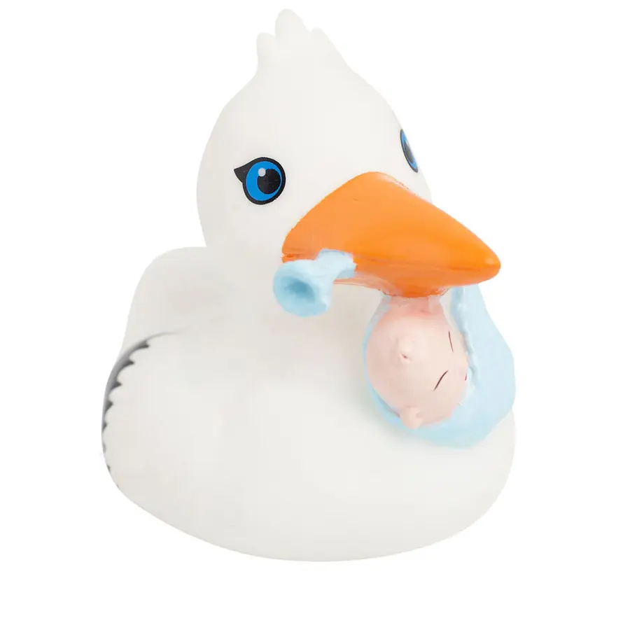 Badeand Stork med Baby 