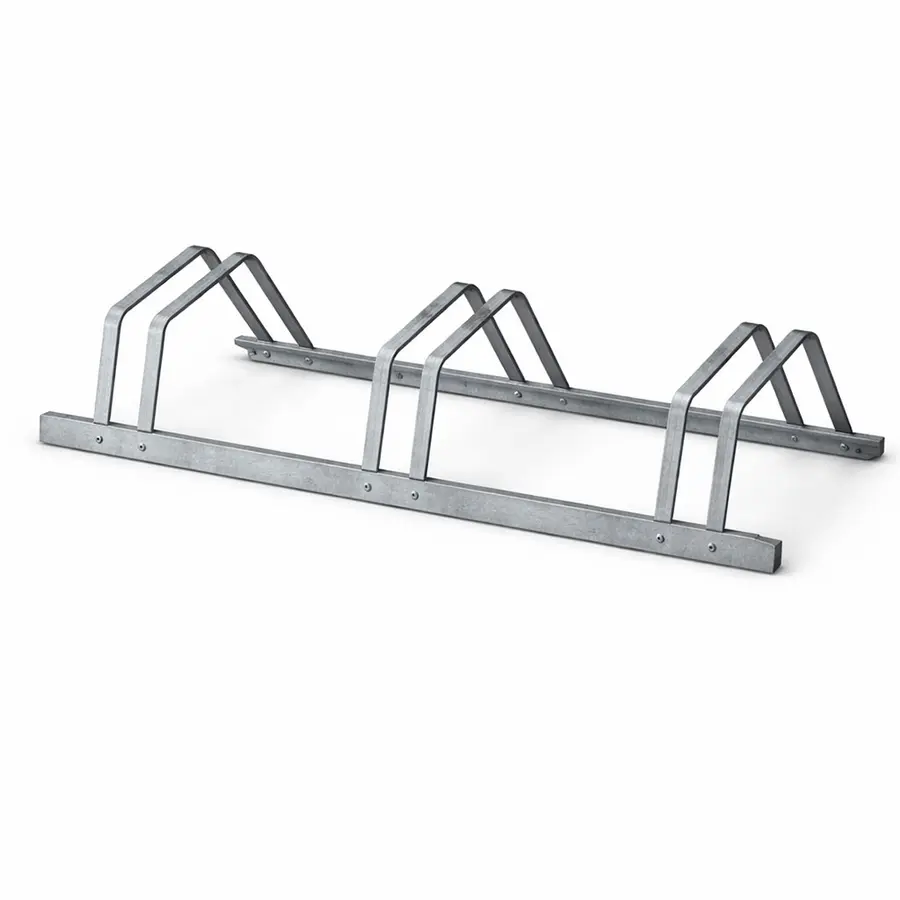 Sykkelstativ for mark og vegg 3 plasser 