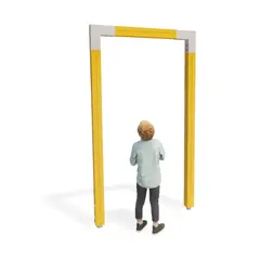 Start og mål til hinderløype Til lekeplass og treningspark