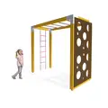 Klatrestativ med stige og hullvegg Rektangulært klatretårn