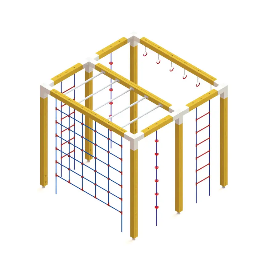 Klatrestativ med klatrenett Hinderelementer 