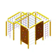 Klatrestativ med mange klatrevalg Stor klatrekube