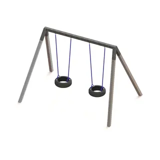 Huskestativ i lakkert stål For 2 huskeseter