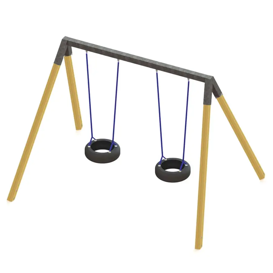 Huskestativ i tre og stål For 2 huskeseter 