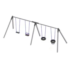 Huskestativ i lakkert stål For 4 huskeseter