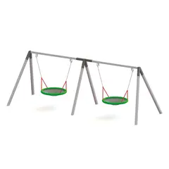 Huskeststativ i lakkert stål For 2 fugleredehusker