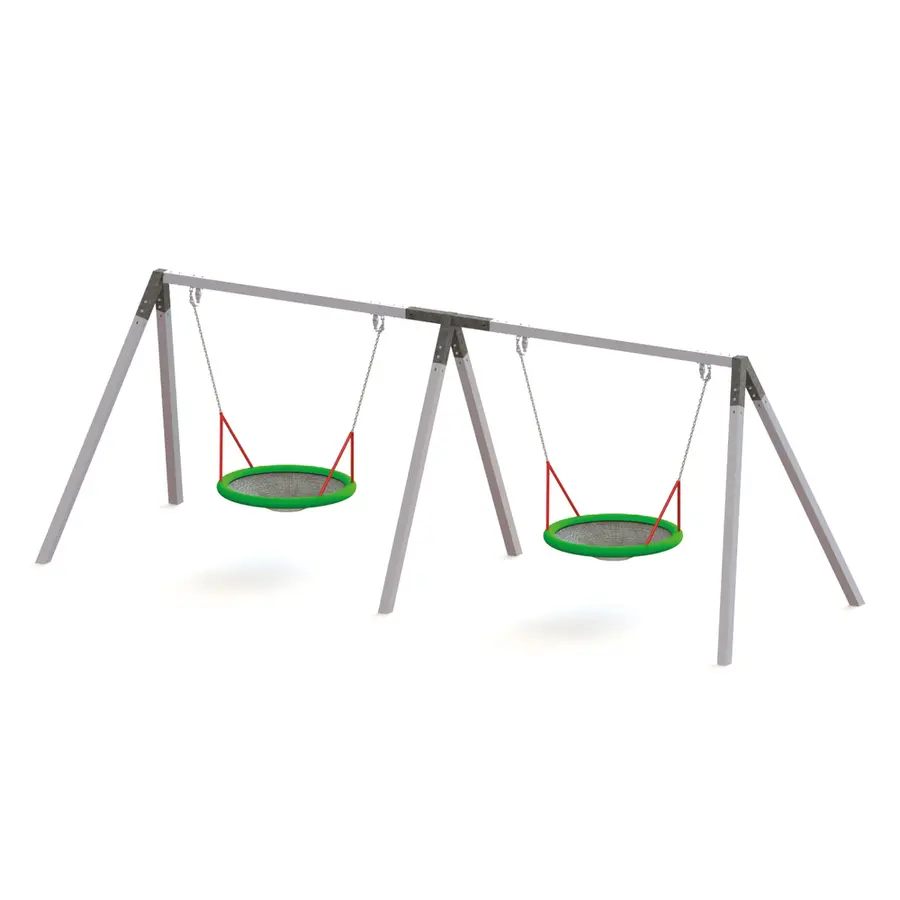 Huskeststativ i lakkert stål For 2 fugleredehusker 