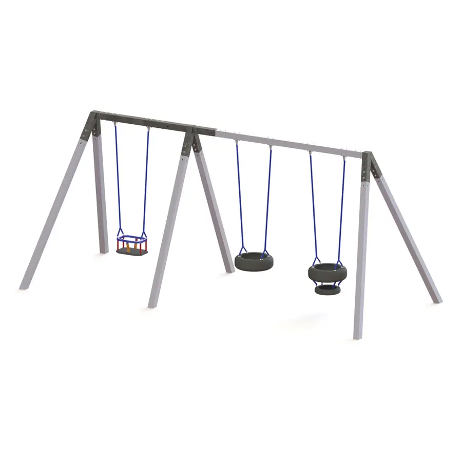 Huskestativ i lakkert stål For 3 huskeseter 